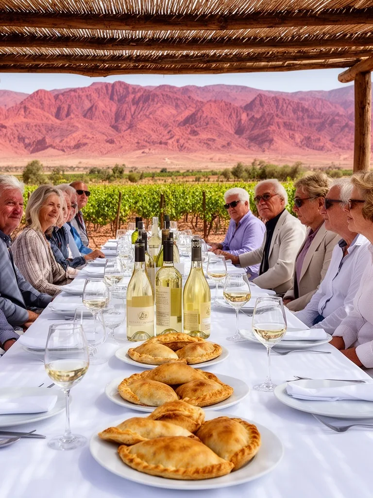 Viñedos de Mendoza al atardecer con la Cordillera de los Andes al fondo